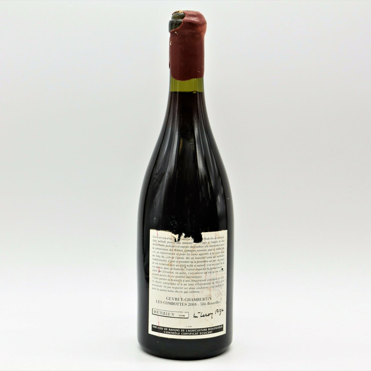 Domaine Leroy Gevrey-Chambertin 1er Cru 'Les Combottes' 2001 勒樺科爾登-雷納德園干紅葡萄酒2001年