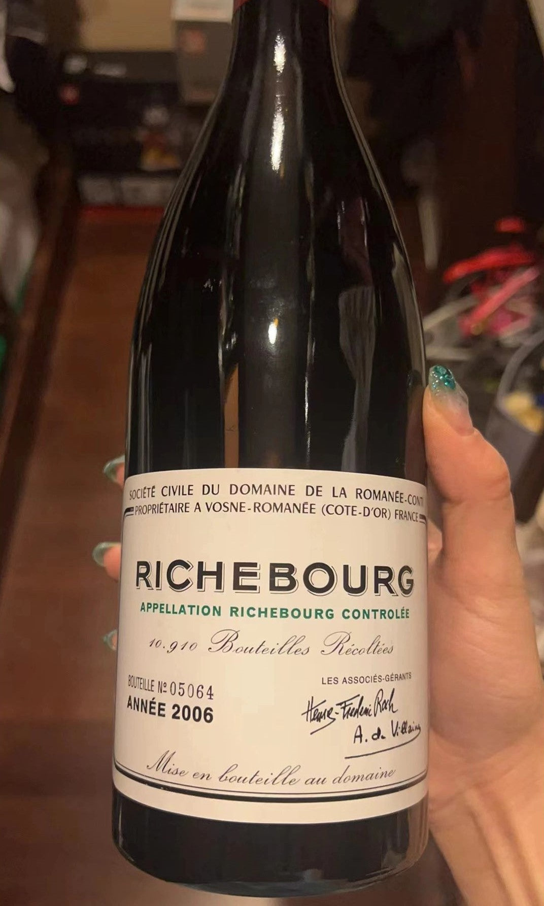 Richebourg — label, capsule and bottle-detail checks