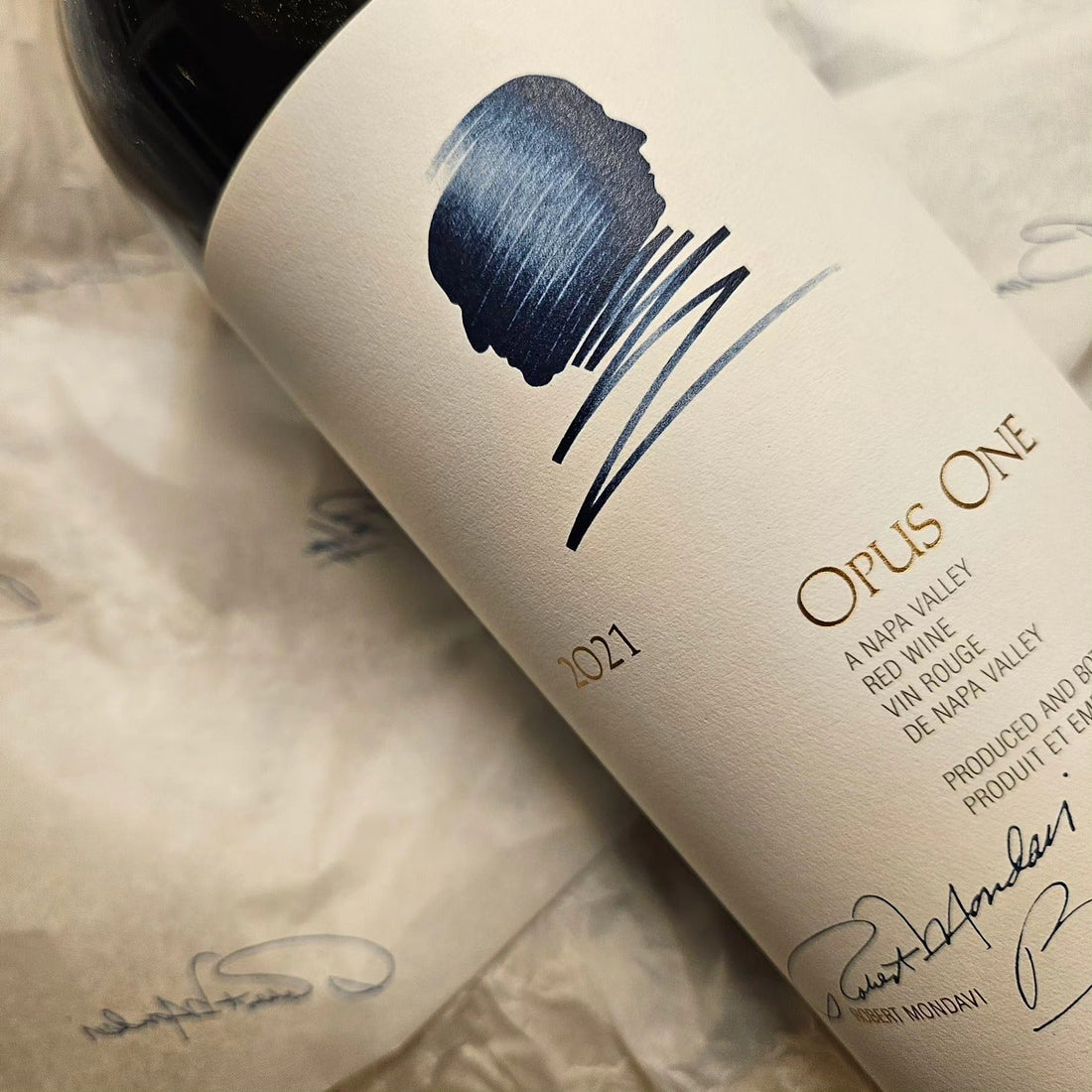 Opus One Anonymised Wine Review Case — bottles and condition records in an anonymised review