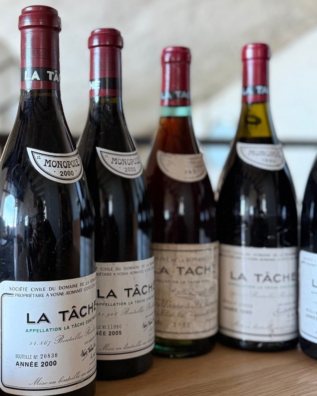La Tâche Anonymised Cellar Review — bottles and condition records in an anonymised review