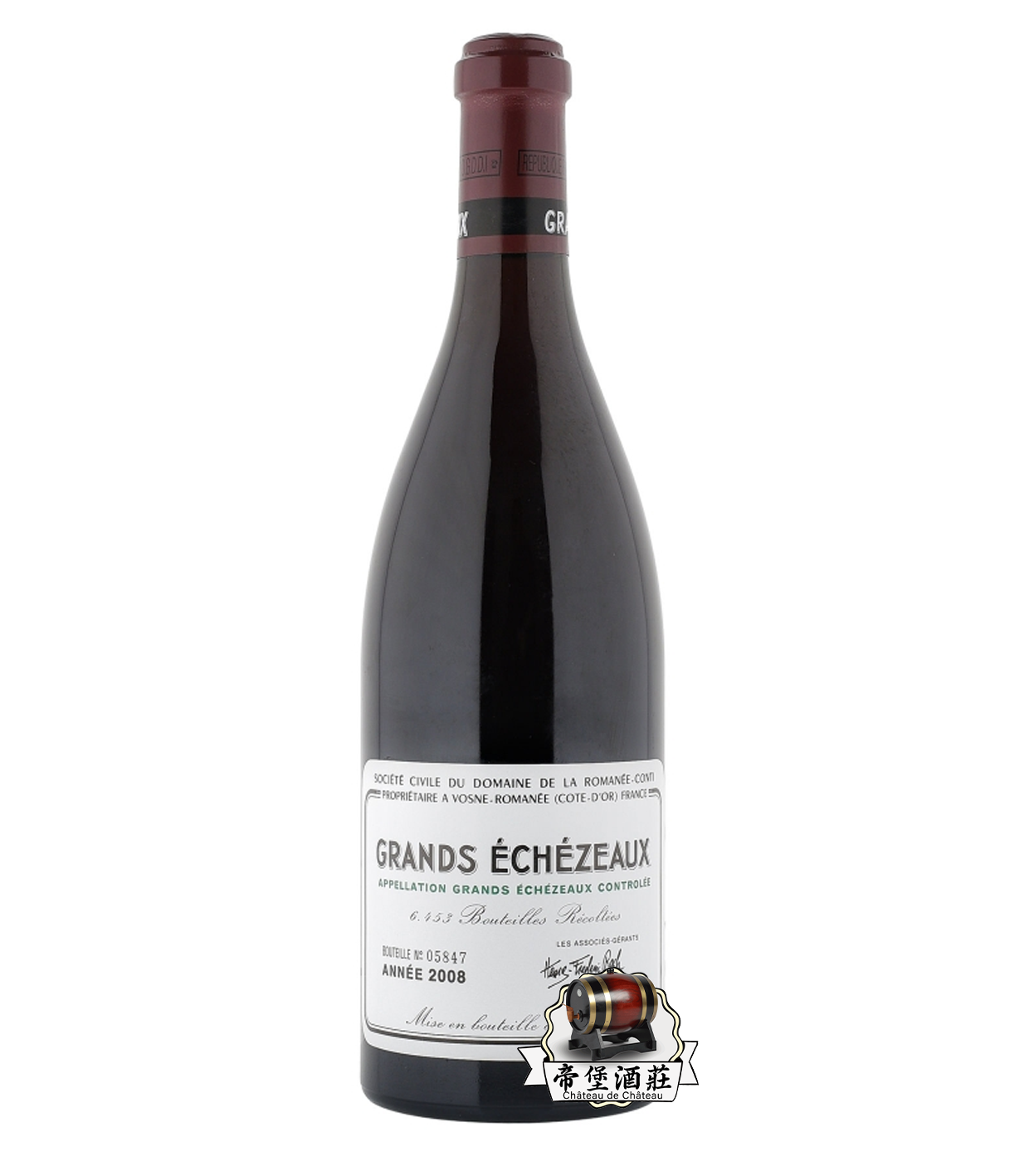 回收2008年Romanée-Conti Grands Echézeaux 大依瑟索特級紅酒